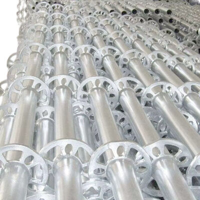 galvanized ringlock standard Q235 hot dip galvanized steel heavy duty vertical pole for ringlock scaffolding and construction site support BYTHAI