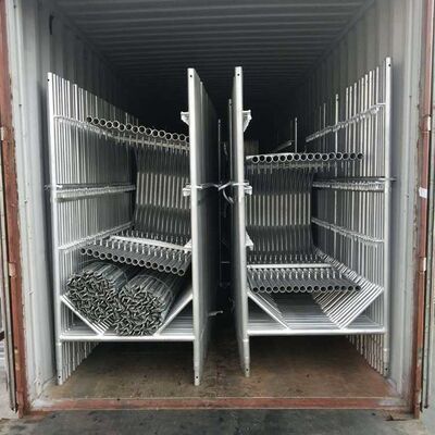 W-Style 3′ X 5' Ladder Style Frame Scaffolding Yellow Pre-Galvanized Q355 Steel