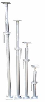 Adjustable Steel Shoring Props, Galvanized Heavy‑Duty Telescopic Steel Props, Bulk Stock Available, for Concrete Formwork & Building Slab Shoring Construction